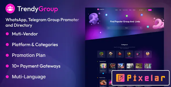 TrendyGroup - Directorio y Promotor de Grupos WhatsApp & Telegram