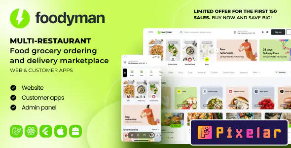 Foodyman 2025 - Plataforma de pedidos y entrega de comida a domicilio para múltiples restaurantes