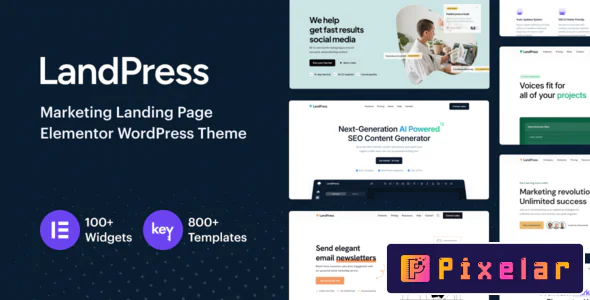 LandPress - Tema Elementor de WordPress para landing pages de marketing