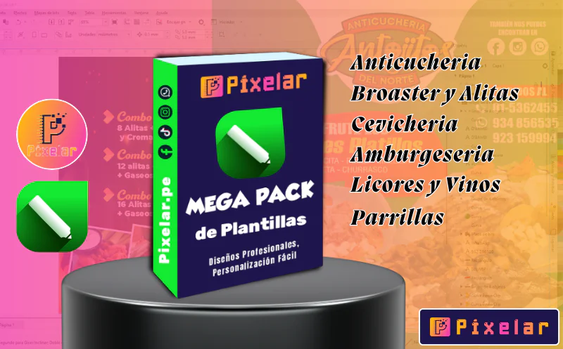 Mega Pack de Plantillas Editables para Negocios de Comida