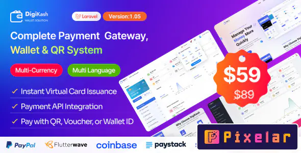 DigiKash - El Sistema Completo de Pasarela de Pago, Billetera y Códigos QR
