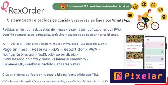 QrexOrder - Menú QR para restaurantes - Plataforma SaaS de pedidos y reservas por WhatsApp
