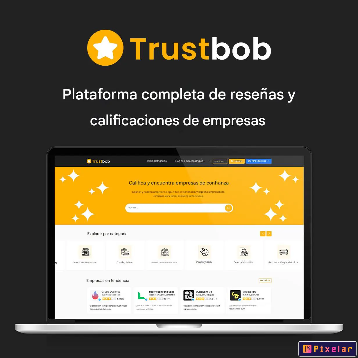 TrustBob - Plataforma SAAS de Reseñas y Valoraciones para Negocios (B2B & B2C)