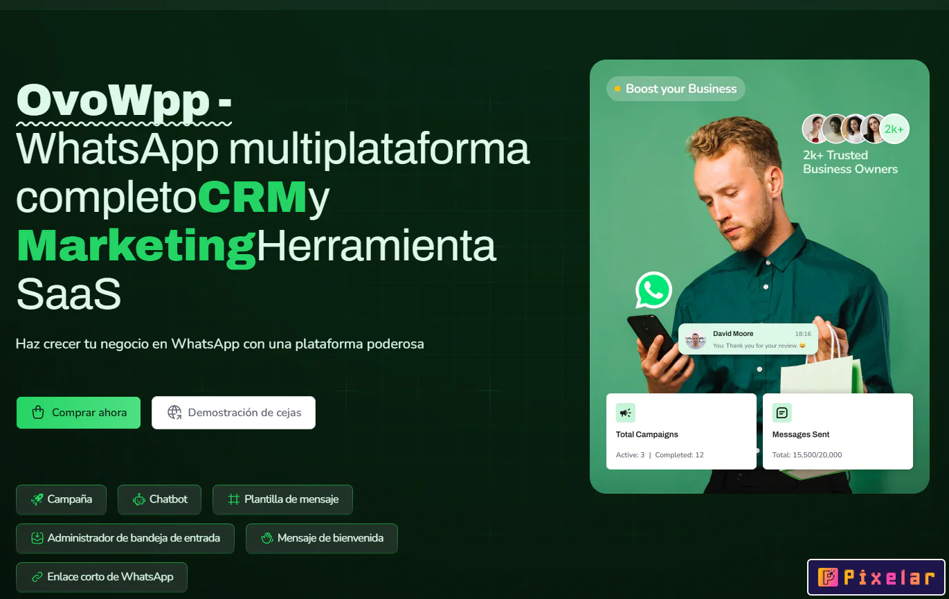 OvoWpp - CRM y Herramienta de Marketing para WhatsApp Multiplataforma (SaaS) 💬🚀