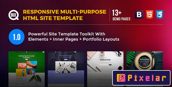 Qbix – Plantilla HTML5 Creativa & Multipropósito
