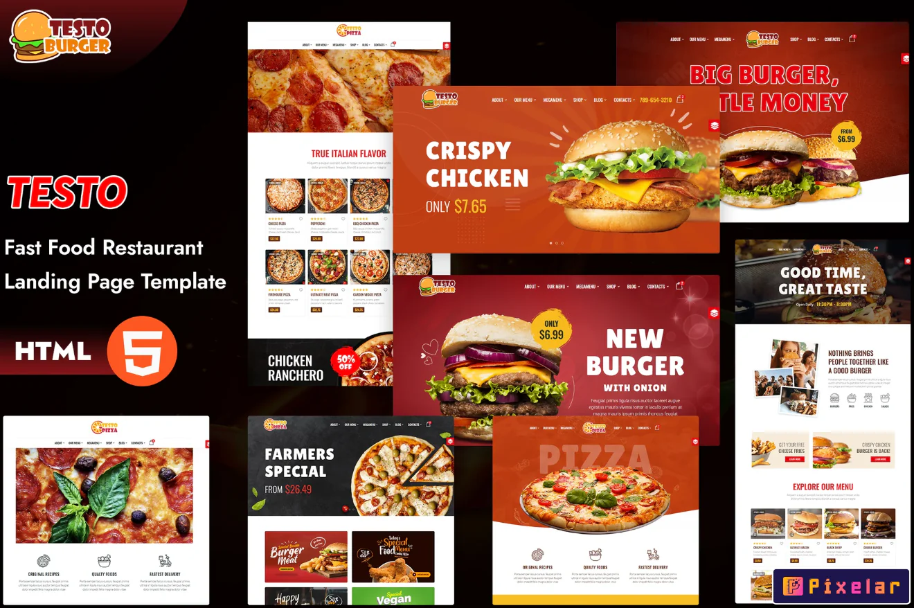 Testo - Plantilla Bootstrap5 para restaurante Pizza Caffe