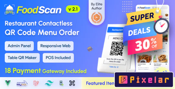 FoodScan - Sistema de Menú QR + Pedidos Sin Contacto con TPV Integrado