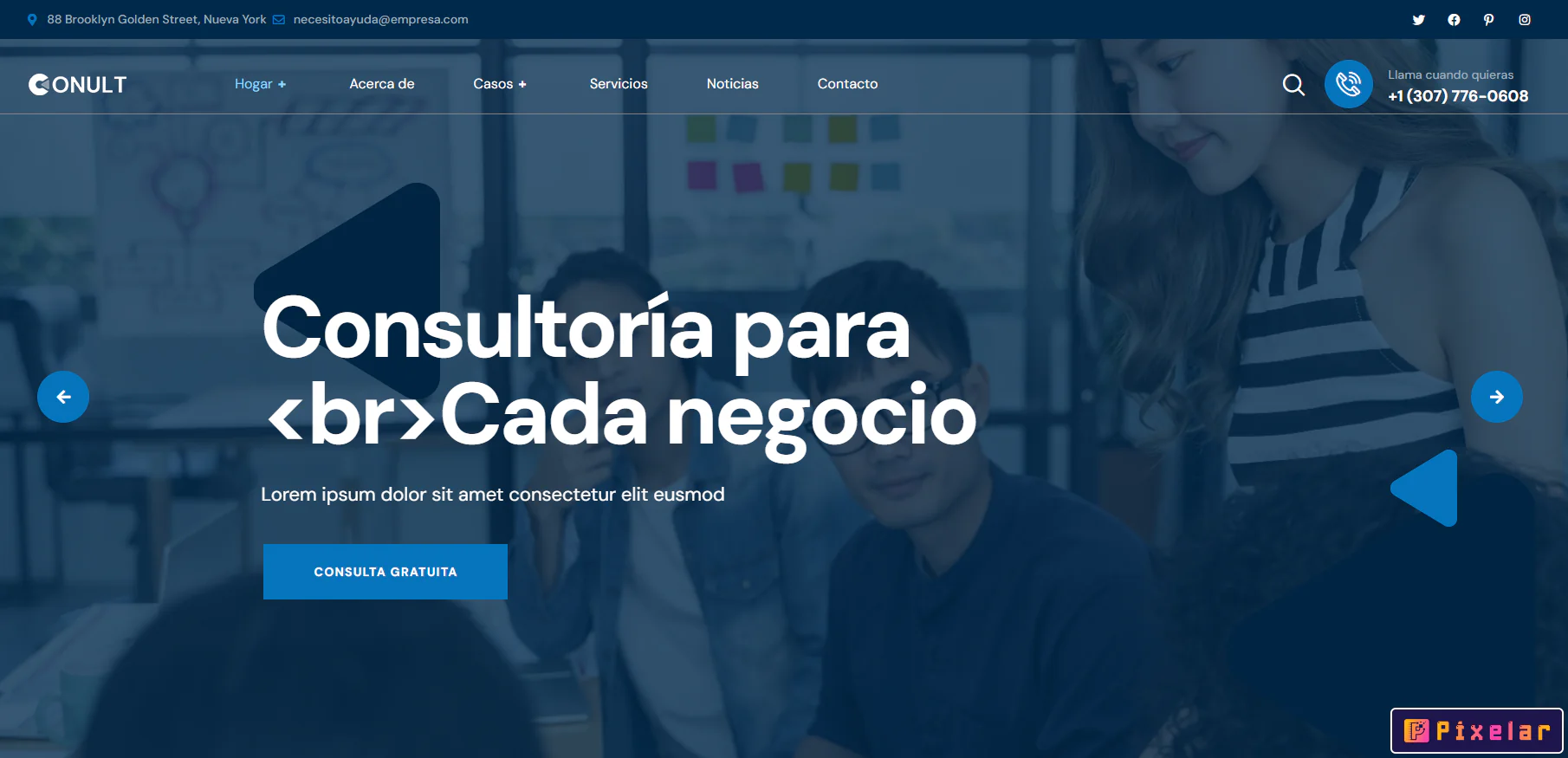 Conult - Kit de Plantillas Elementor para Consultoría de Negocios, Asesoría Empresarial y Coaching