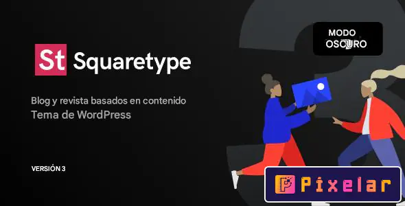 Squaretype - Tema WordPress Minimalista y Ultra-Rápido para Blogs Modernos