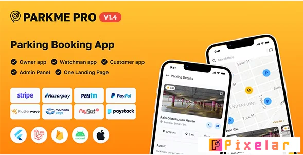 ParkMePRO - Aplicación Flutter para aparcar vehículos con aplicación para propietarios y WatchMan