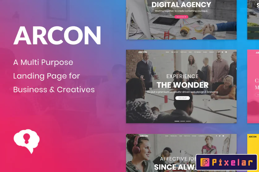 Arcon Studio - página de inicio de marketing