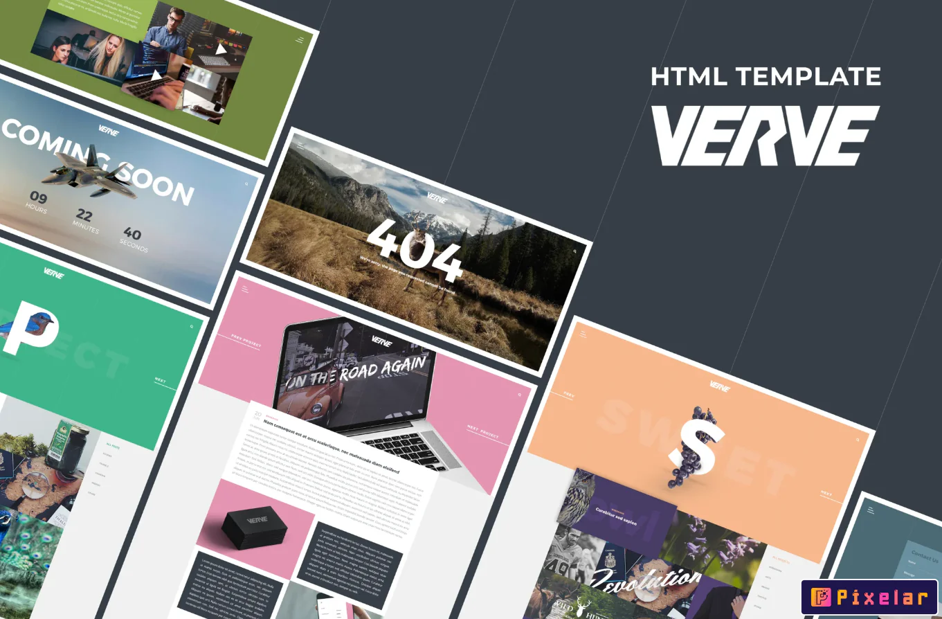 Verve - Plantilla HTML5 Premium para Agencias Creativas y Portafolios Profesionales