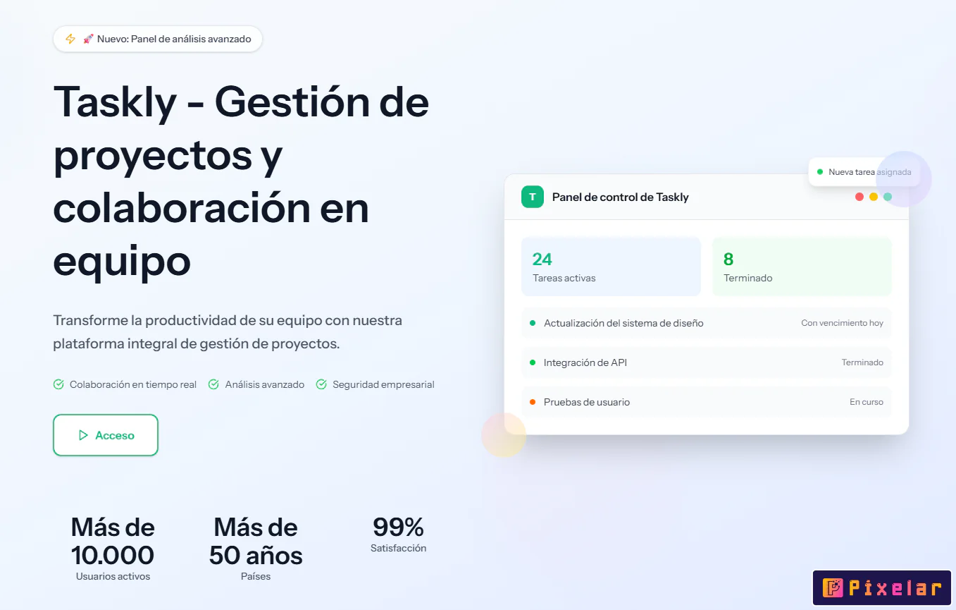 TASKLY - Solución Completa de Gestión de Proyectos (SaaS) 🚀💼