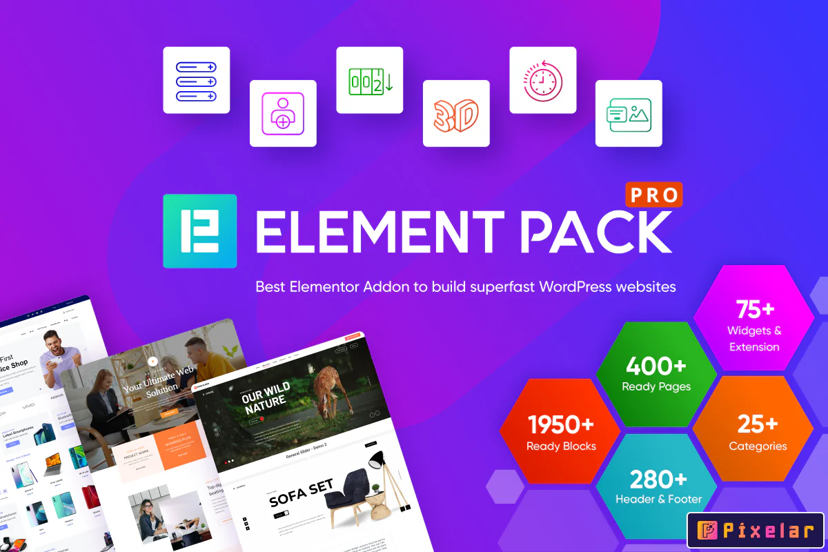 Element Pack Addon Pro - El conjunto de complementos definitivo para Elementor