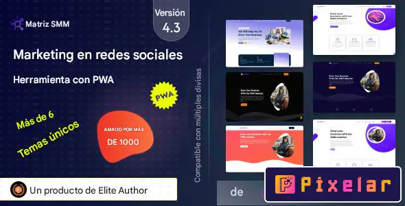 SMM Matrix - Panel de Marketing en Redes Sociales con PWA (Aplicación Web Progresiva)