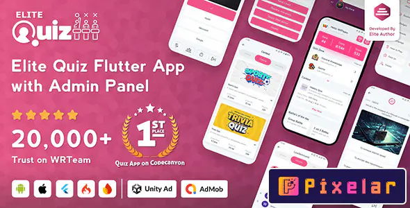 Elite Quiz - Trivia | Juego de preguntas - App completa de Flutter + Panel de administración