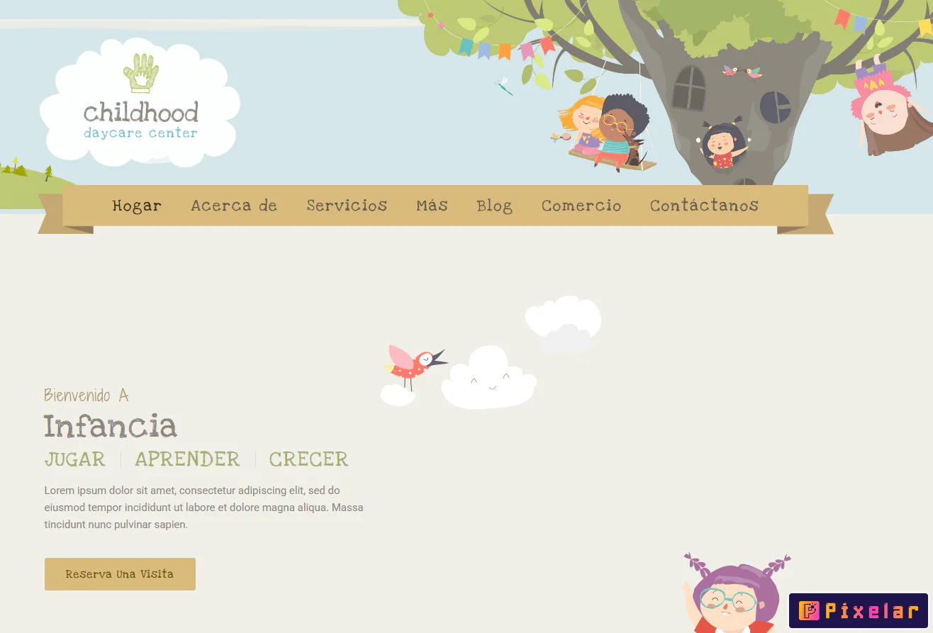 Childhood Kids - Kit de Plantillas Elementor Guarderías, Preescolares y Centros de Cuidado Infantil