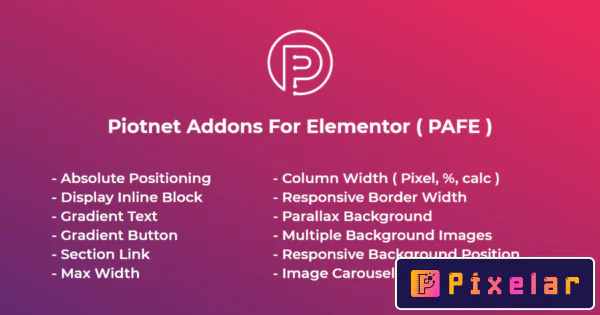 Piotnet Addons for Elementor Pro - Amplía las funcionalidades de tu constructor de páginas