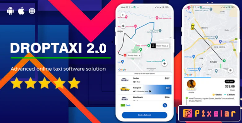Droptaxi  - software de aplicación de taxi móvil de marca blanca