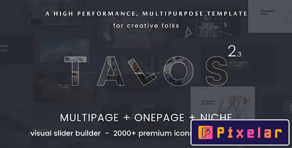 Talos - Plantilla HTML Multiusos para Portafolios Creativos