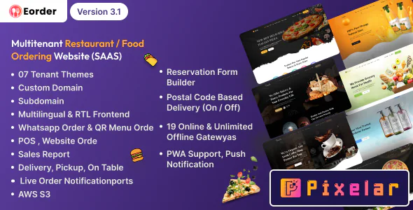 Eorder - Plataforma SAAS Multitenant para Pedidos de Comida y Gestión de Restaurantes