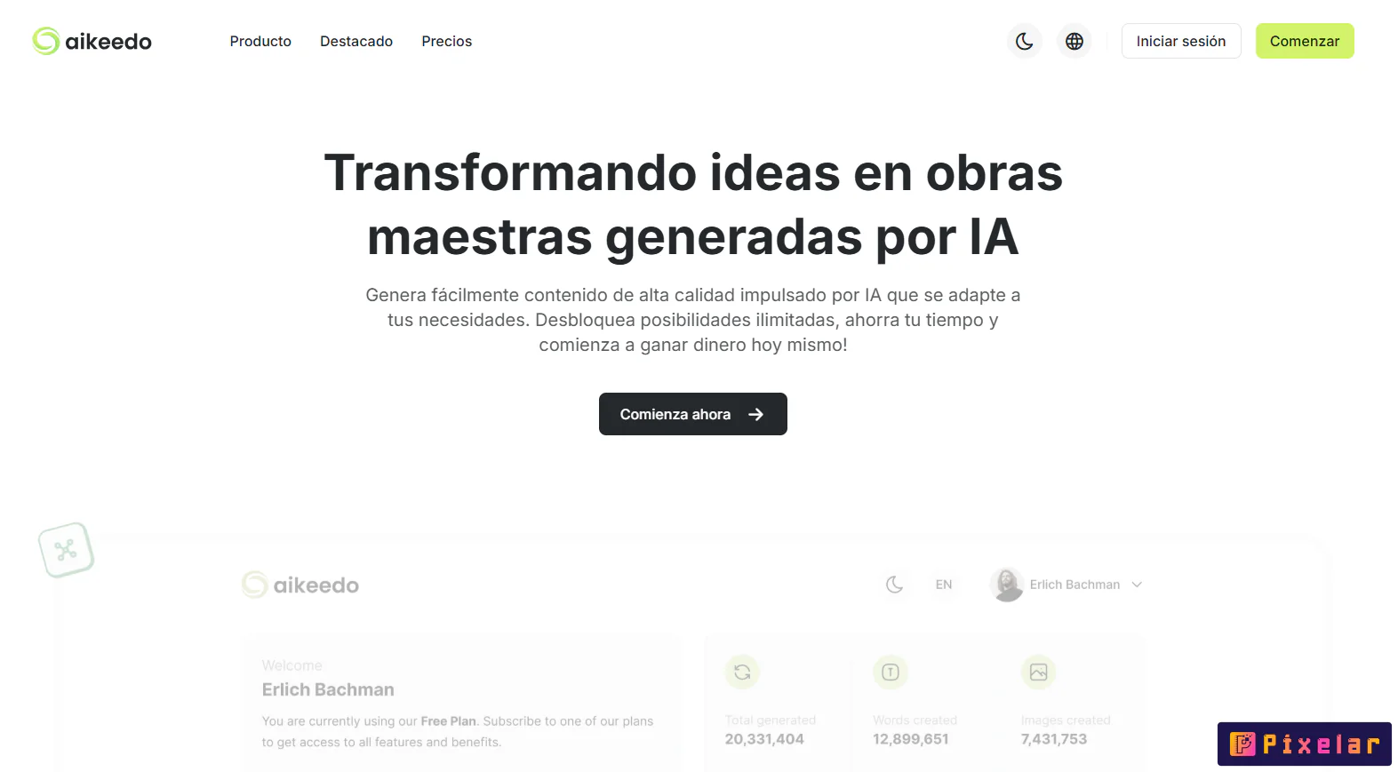 Aikeedo AI - Plataforma SaaS de IA para Chat, Video, Imagen y Contenido