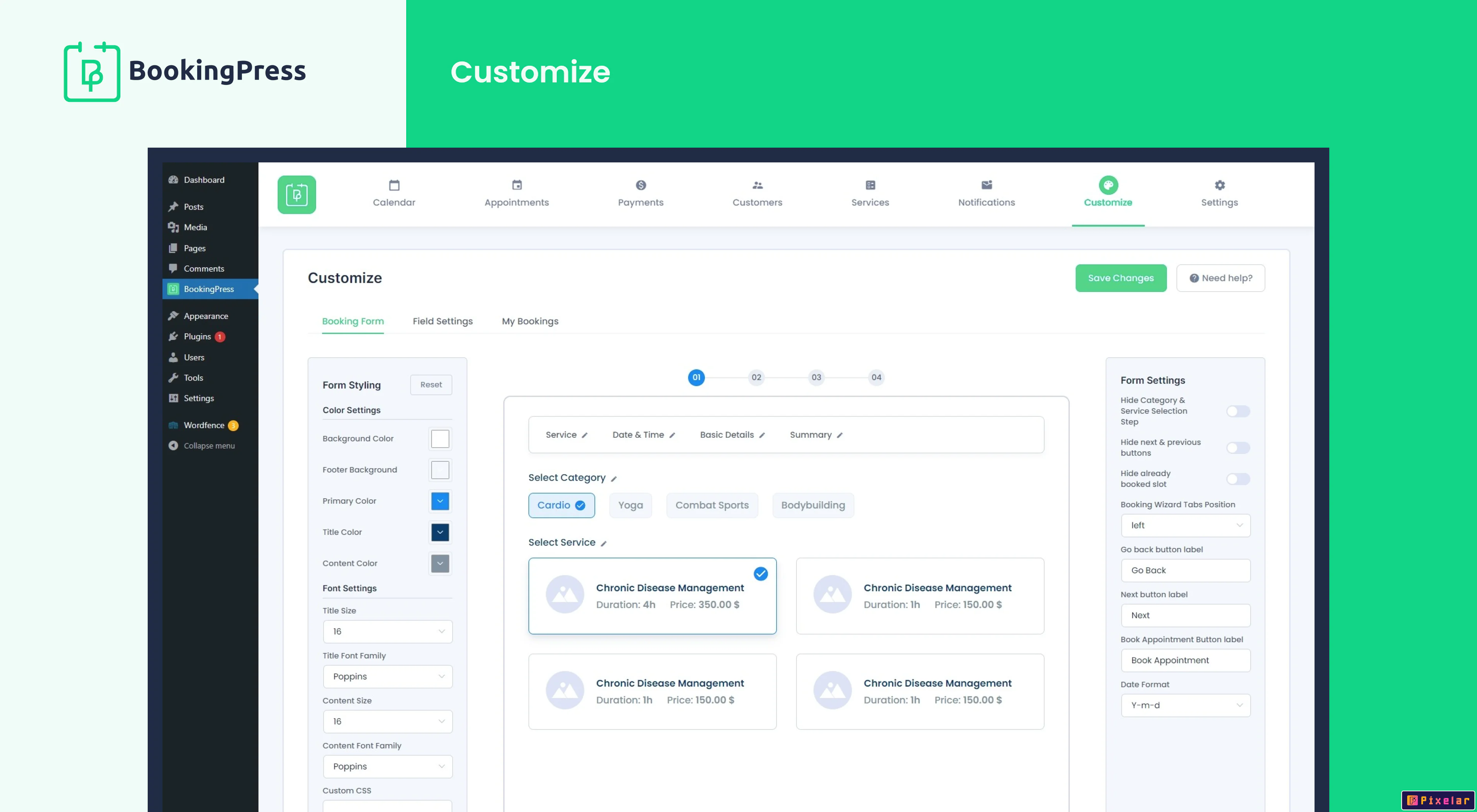 BookingPress Pro - Plugin de reserva de citas