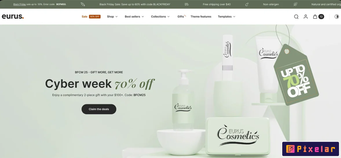 Eurus - Tema de Shopify para eCommerce de Alto Rendimiento ⚡🛒