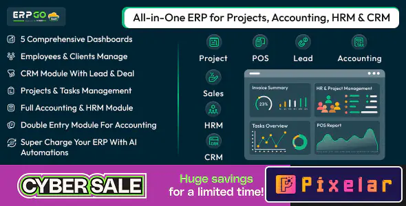 ERPGo SaaS - ERP Todo-en-Uno con Multi-Tenant (HRM, CRM, POS, Proyectos) 🚀💼