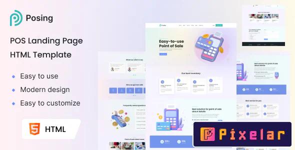 Posing – Plantilla HTML5 & React JS para Sistemas de Punto de Venta (POS)