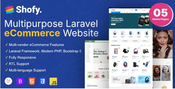 Shofy - Plataforma Laravel para comercio electrónico y mercado de múltiples proveedores