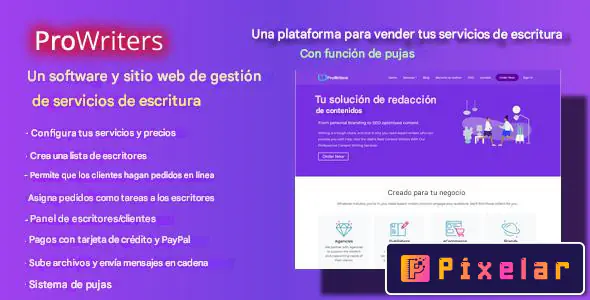 ProWriters - Plataforma Profesional para Vender Servicios de Escritura en Línea